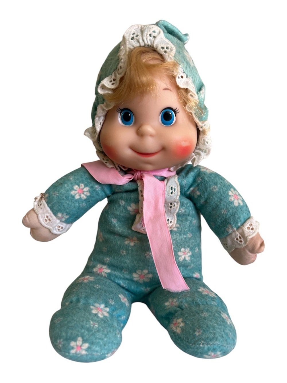 Vintage 1970s Mattel Talking Baby Beans Doll 11" Missing pull string